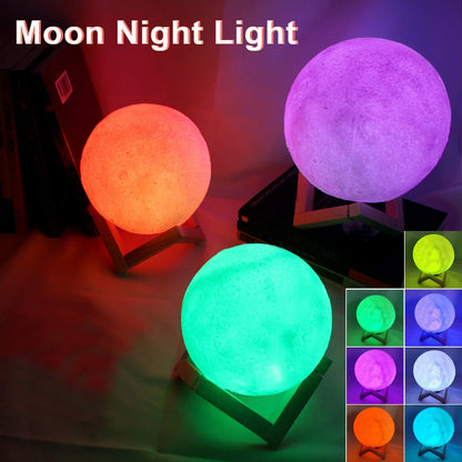 Lámpara Luna LED con base