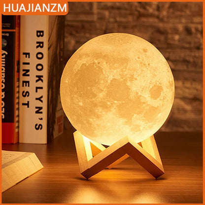 Lámpara Luna LED con base