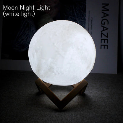 Lámpara Luna LED con base