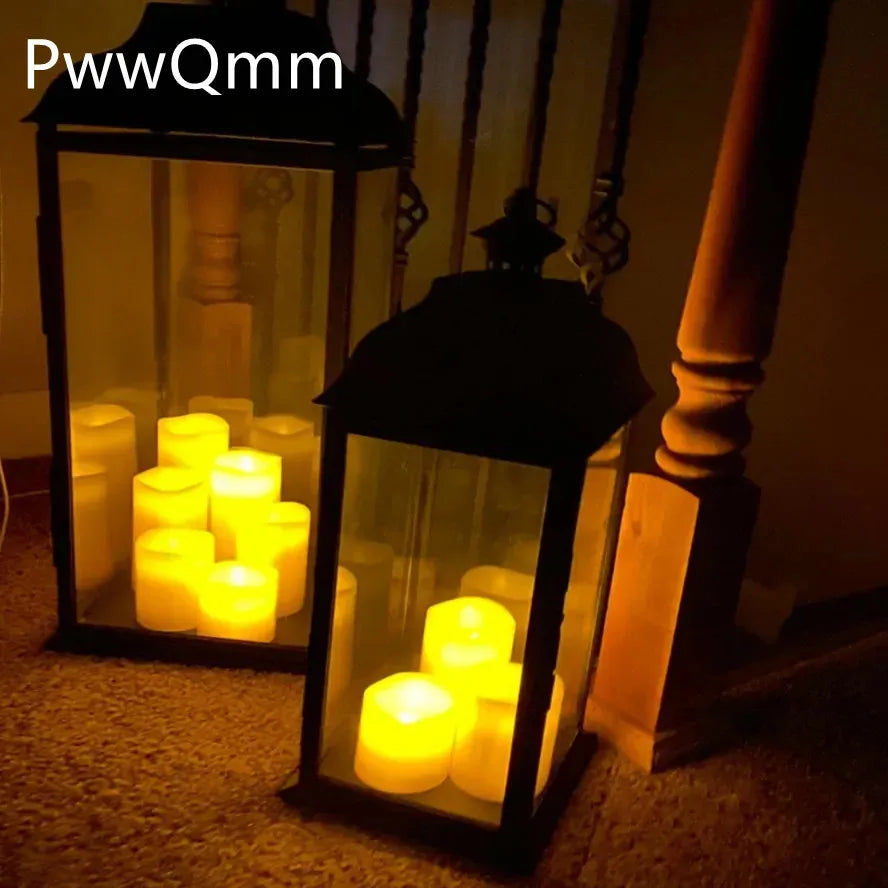 Velas LED sin llama con efecto parpadeante