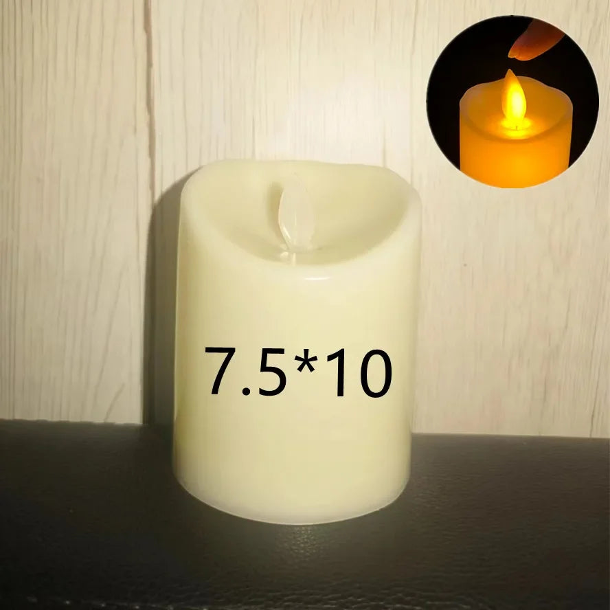 Velas LED sin llama con efecto parpadeante