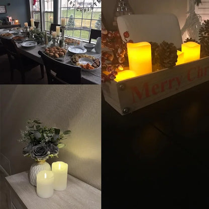 Velas LED sin llama con efecto parpadeante